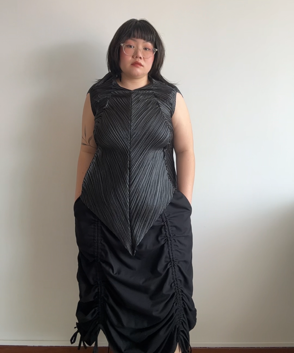 Issey Miyake 2002 Archive Swallowtail Multi-way Pleated Top