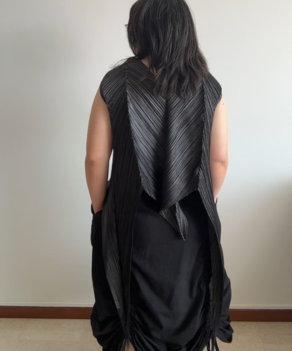 Issey Miyake 2002 Archive Swallowtail Multi-way Pleated Top