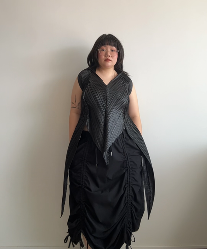 Issey Miyake 2002 Archive Swallowtail Multi-way Pleated Top