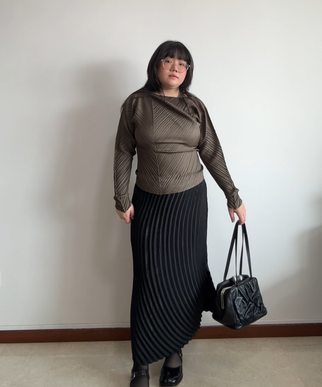 Issey Miyake 80s Asymmetrical Pleated Top