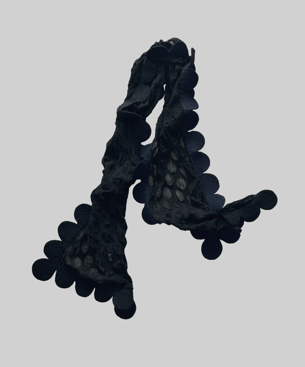 Issey Miyake Fete Midnight Dot Sheer Scarf