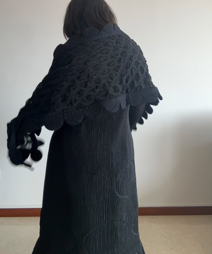 Issey Miyake Fete Midnight Dot Sheer Scarf