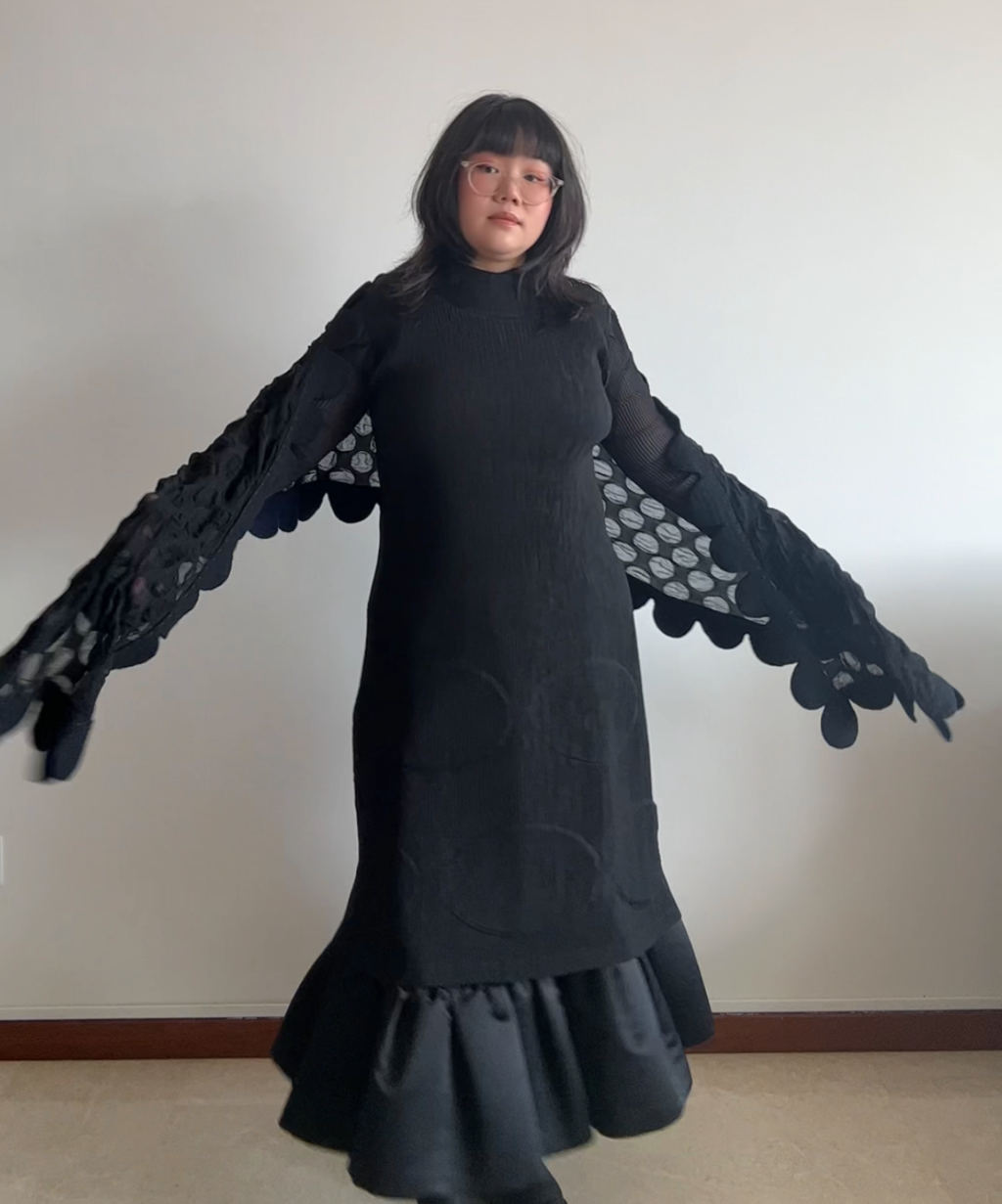 Issey Miyake Fete Midnight Dot Sheer Scarf