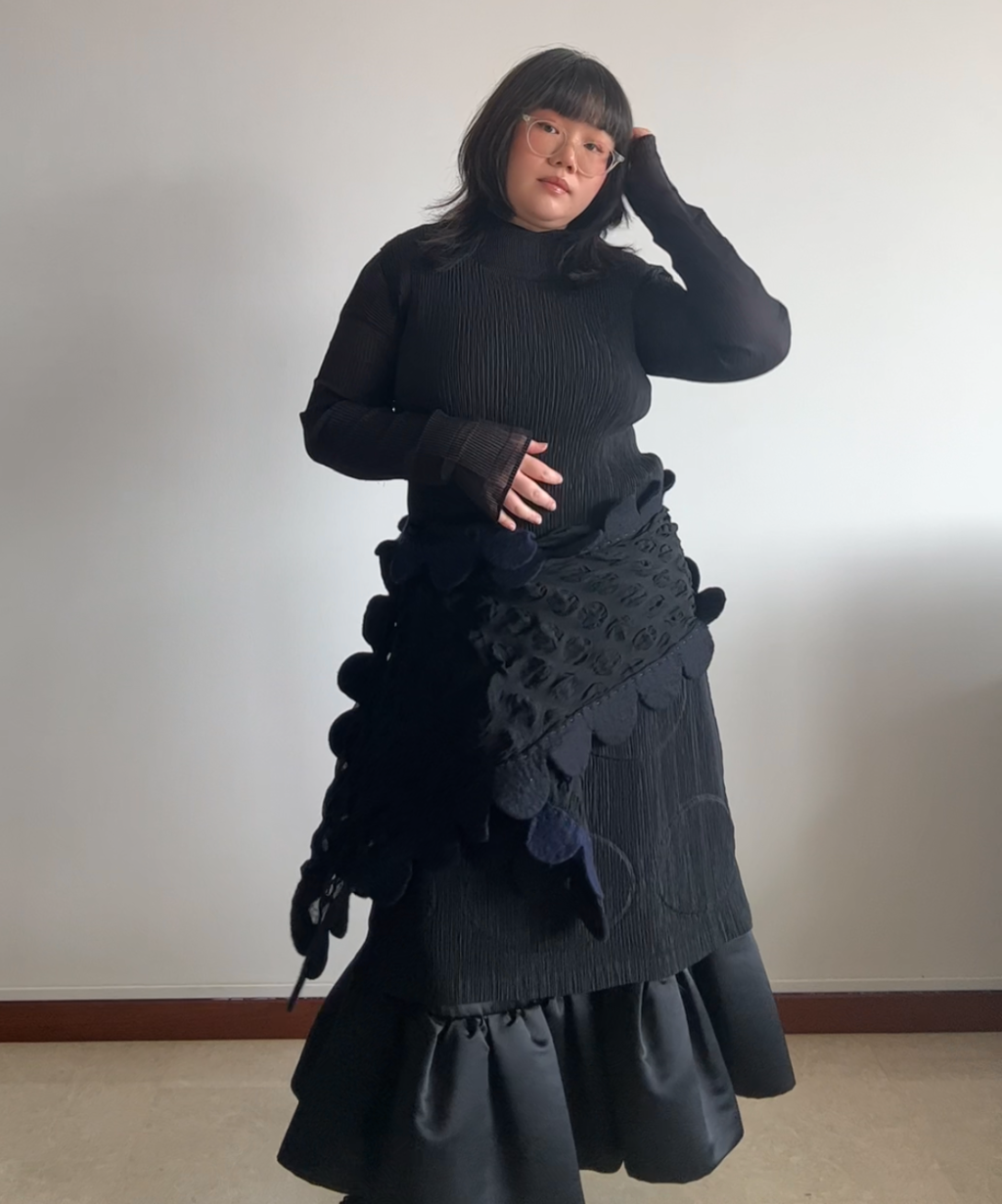 Issey Miyake Fete Midnight Dot Sheer Scarf