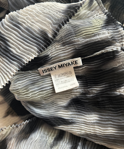 Issey Miyake Ripple Sheer Chiffon Twist Top