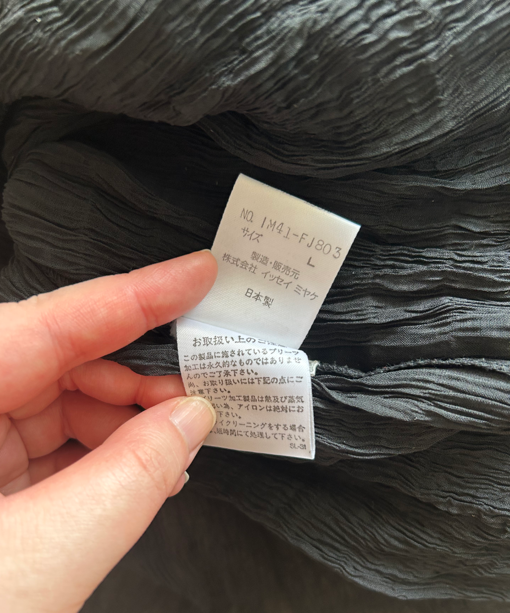Issey Miyake Chiffon Twist Long Sleeve Top