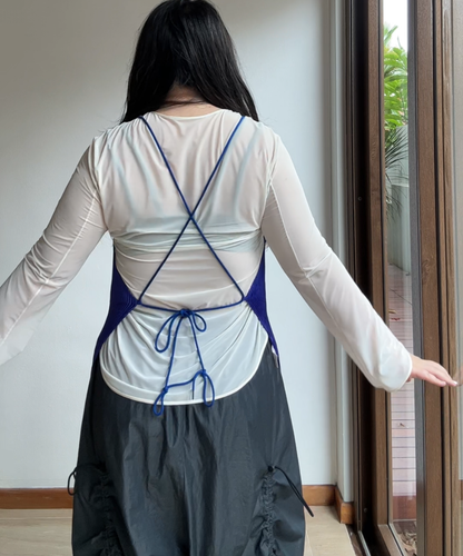 Issey Miyake IM Product Halter-tie Apron Dress