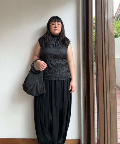 Pleats Please O Ring Pleated Handbag