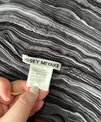 Issey Miyake Vertical Stripe Chiffon Twist Top