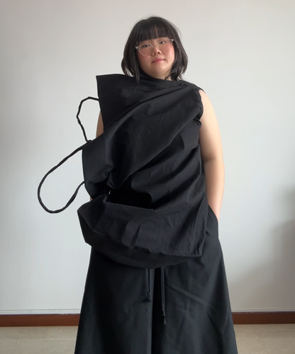Issey Miyake AW25 Paper Bag Sculptural Top