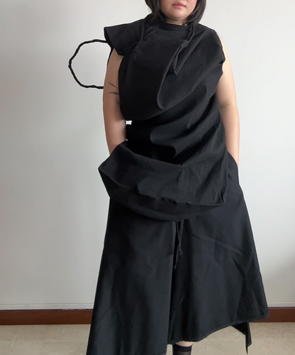 Issey Miyake AW25 Paper Bag Sculptural Top