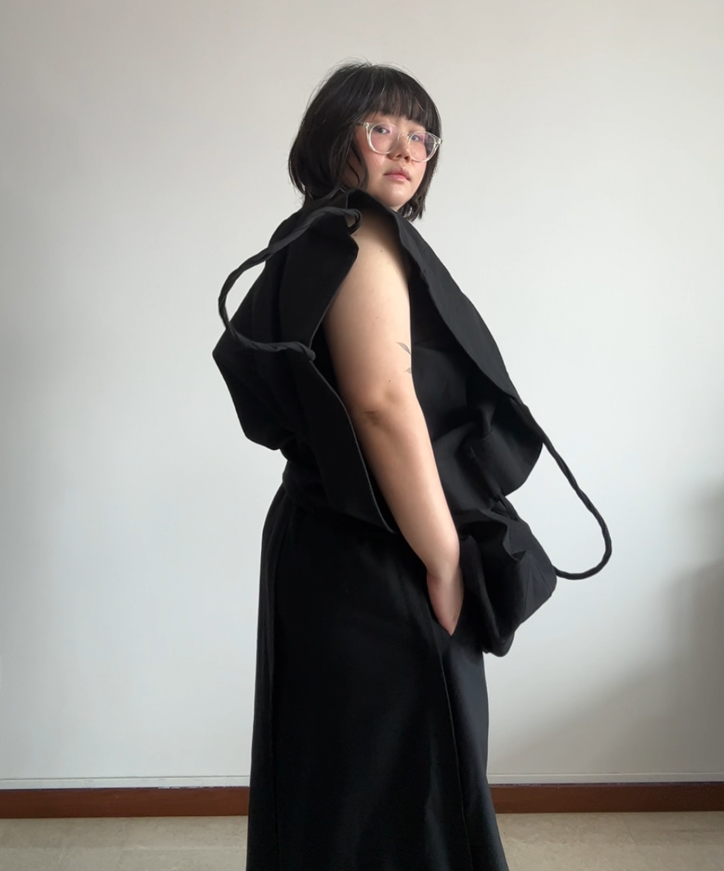 Issey Miyake AW25 Paper Bag Sculptural Top