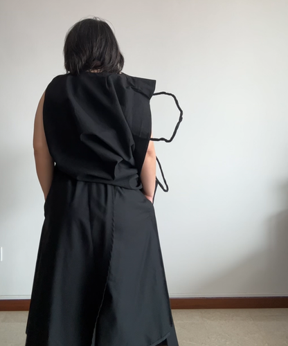 Issey Miyake AW25 Paper Bag Sculptural Top