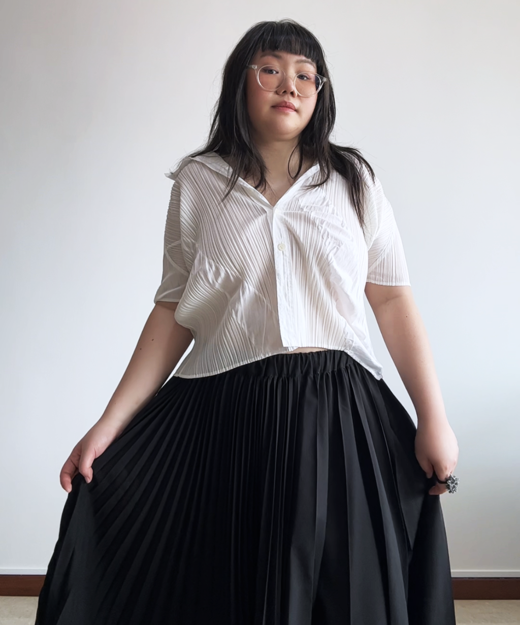 デニム風 PLEATS PLEASE ネイビー/ホワイト Tシャツ、サイズ4. SHIPS｜<洗濯機可能>ショート丈 デニム シャツ | Rakuten