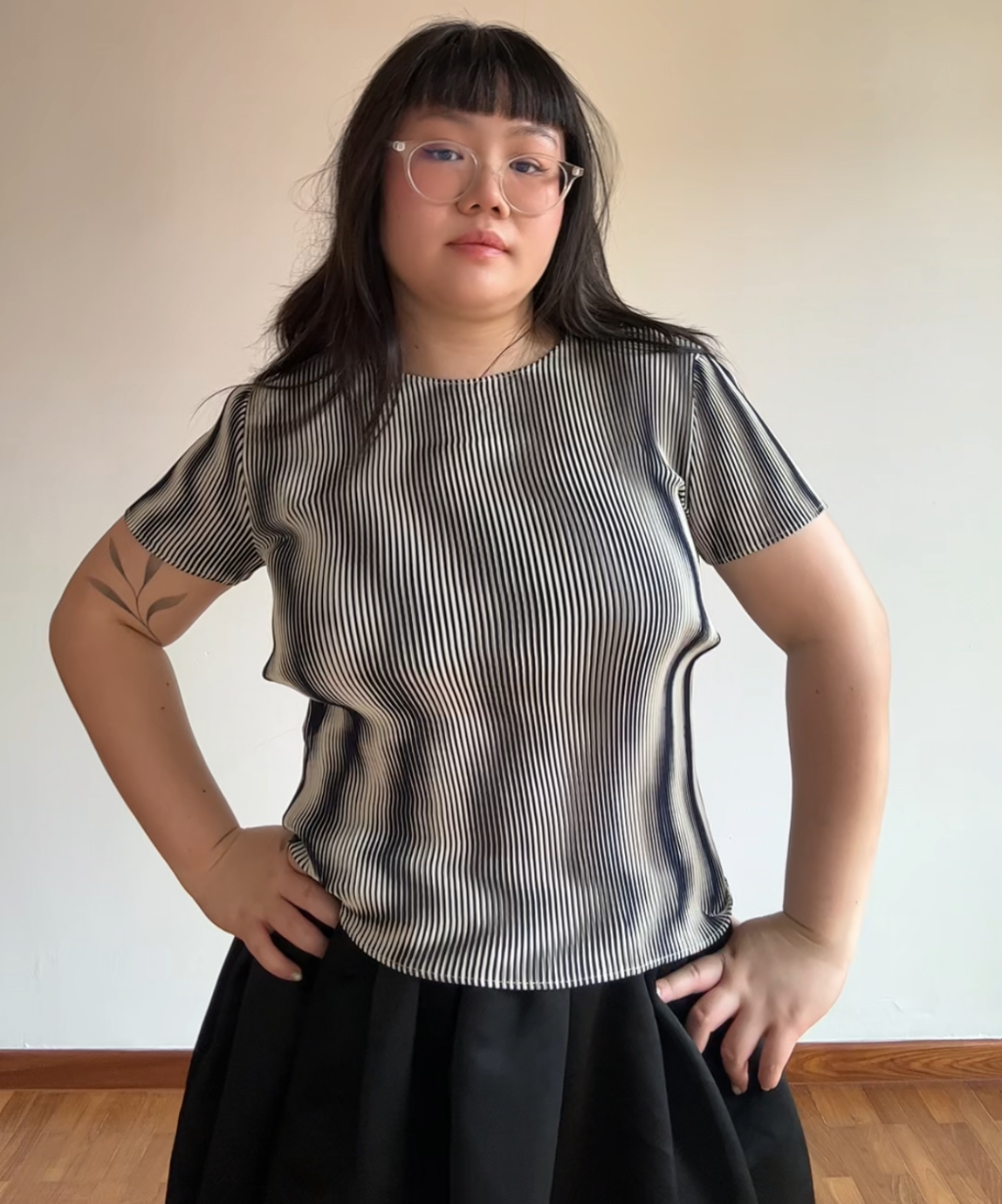 Issey Miyake Lenticular Wave Print Top