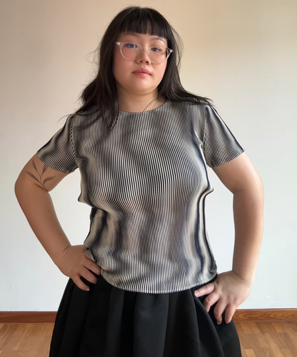 Issey Miyake Lenticular Wave Print Top