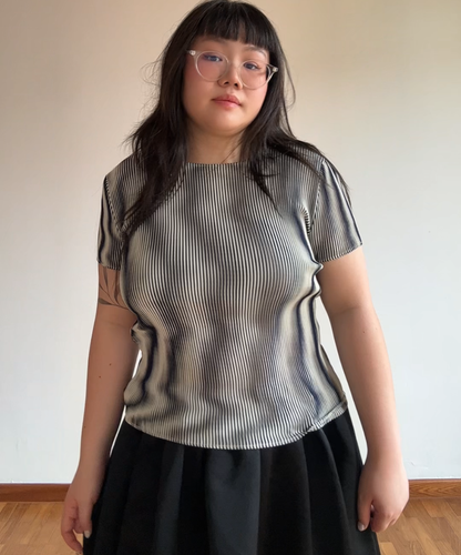 Issey Miyake Lenticular Wave Print Top