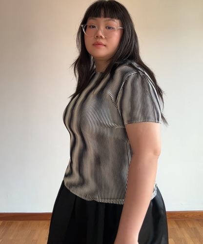 Issey Miyake Lenticular Wave Print Top