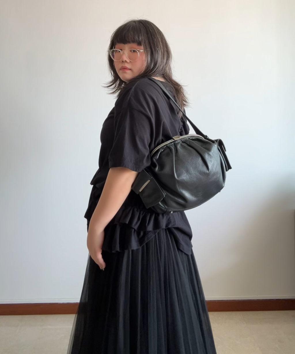 Jean Paul Gaultier 00s Kisslock Leather Oval Bag