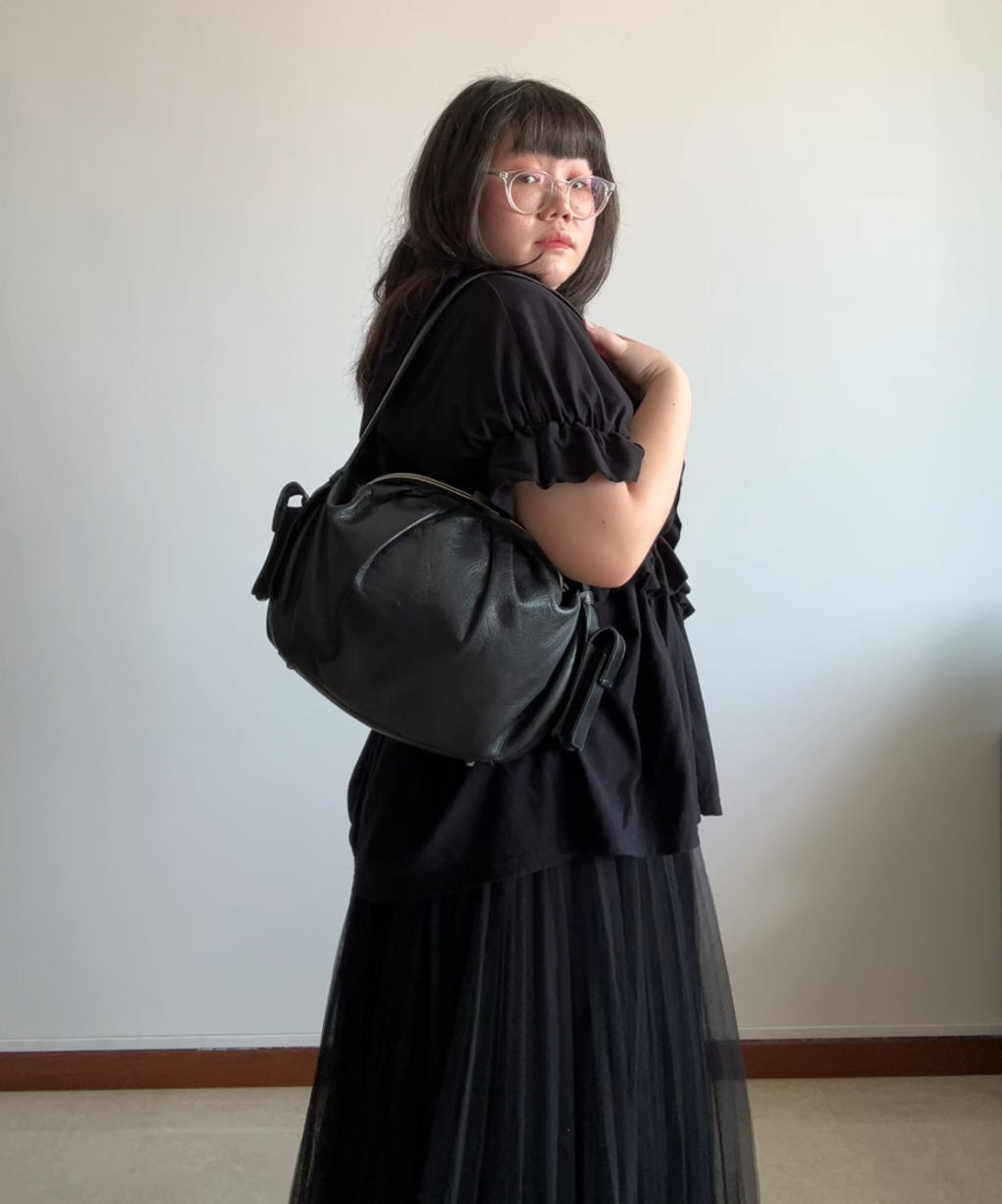 Jean Paul Gaultier 00s Kisslock Leather Oval Bag