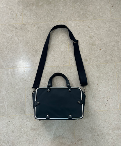 Vintage Jean Paul Gaultier pipe frame 2-way nylon bag (S)