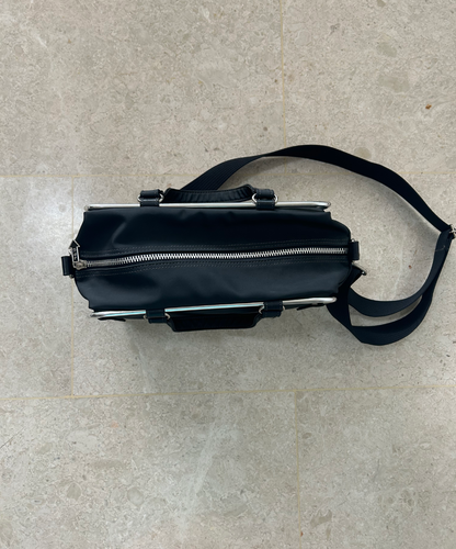 Vintage Jean Paul Gaultier pipe frame 2-way nylon bag (S)