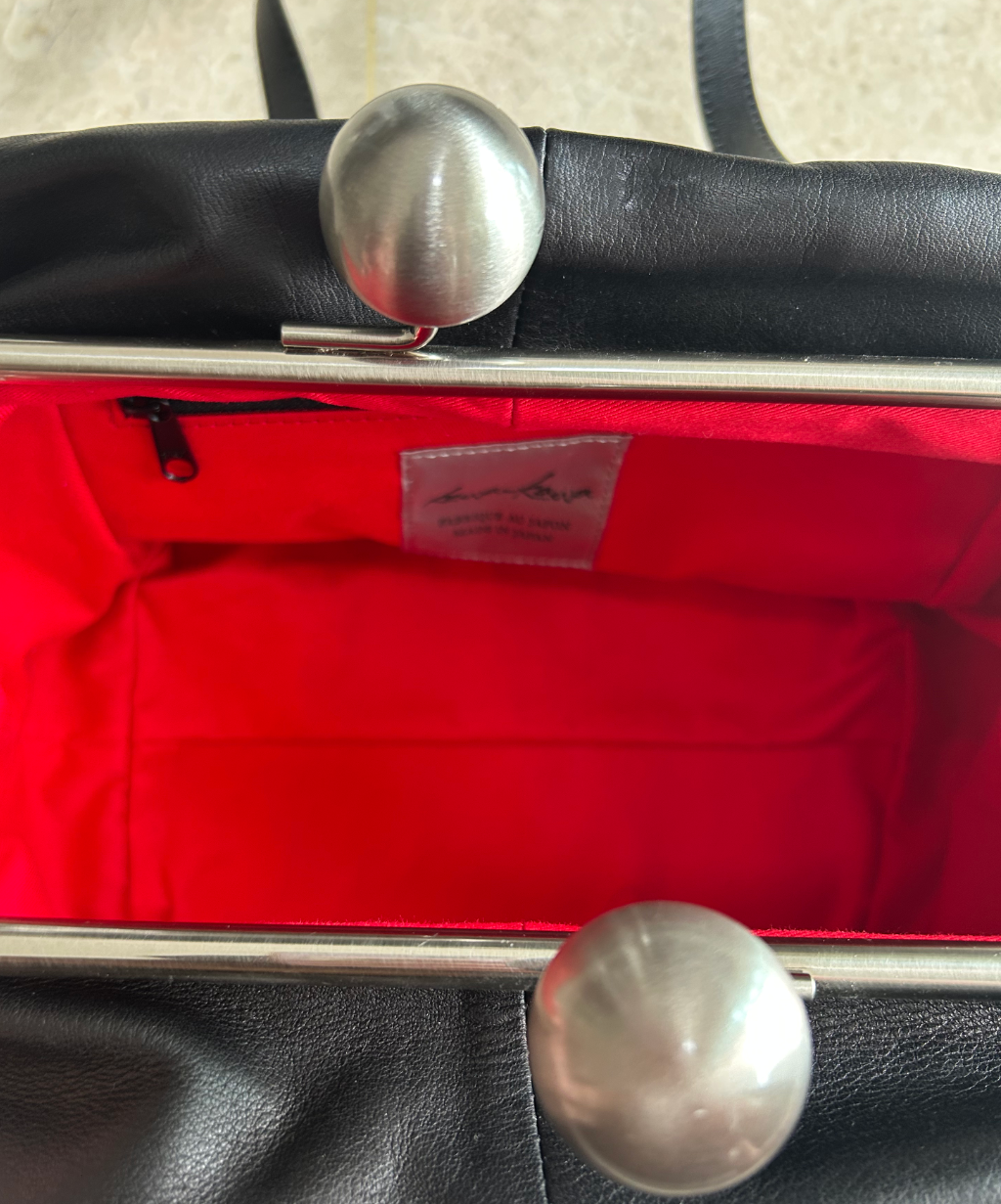 Kawa Kawa Crinkled Leather Cube Tote Bag