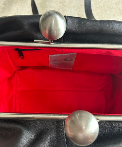 Kawa Kawa Crinkled Leather Cube Tote Bag
