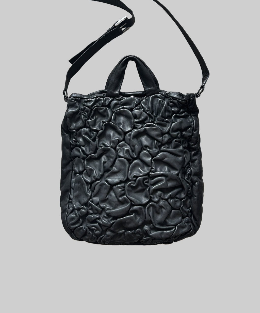 Kawa Kawa Crinkled Leather 2-way Tote