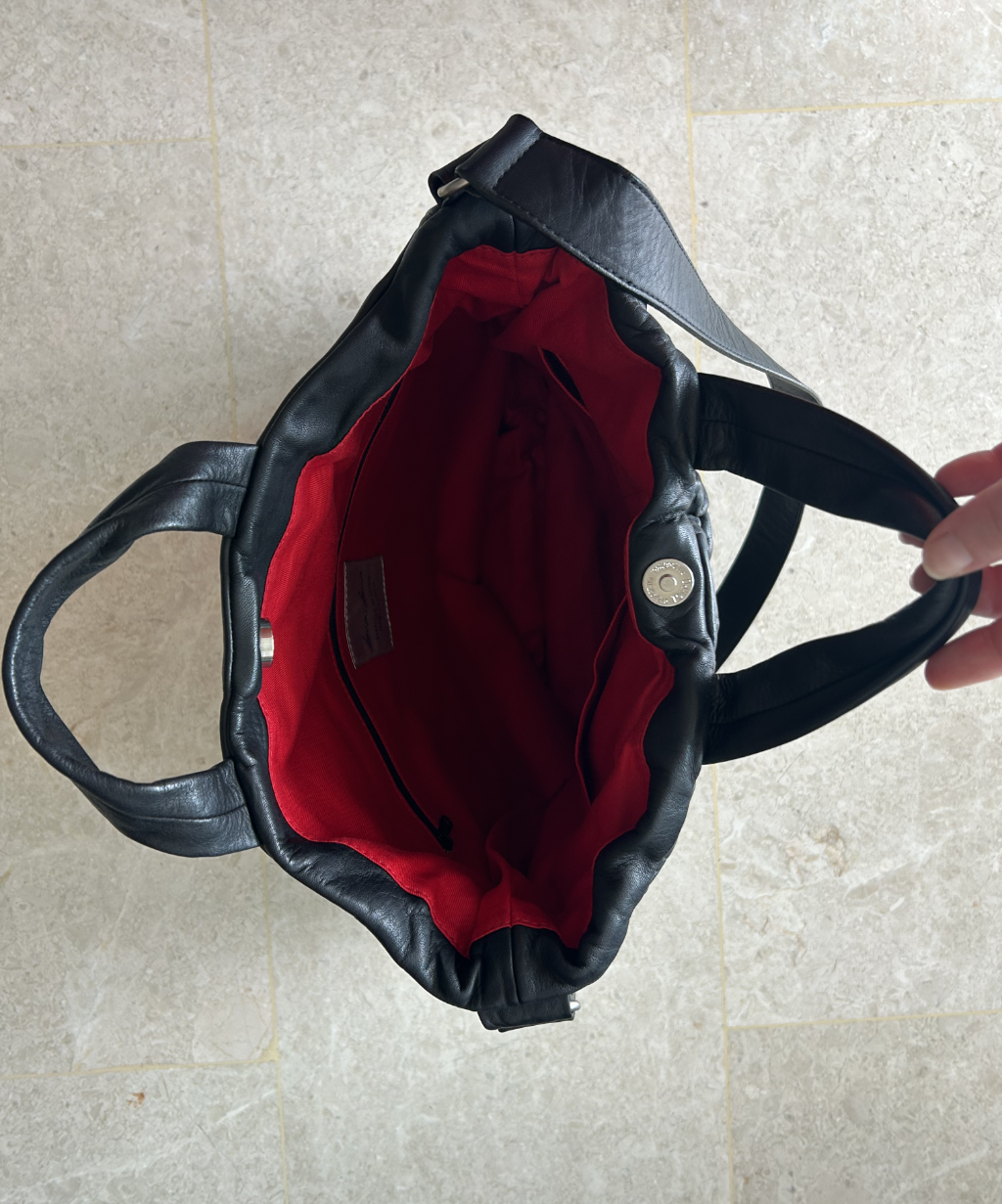 Kawa Kawa Crinkled Leather 2-way Tote