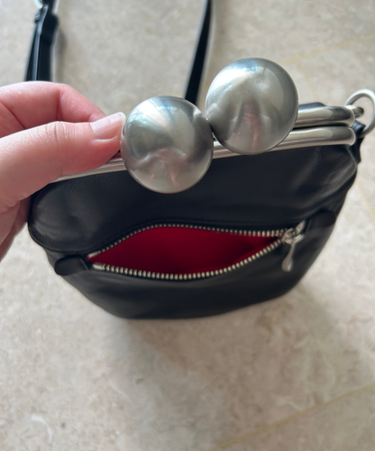 Kawa Kawa Kisslock Crossbody Leather Bag (S)