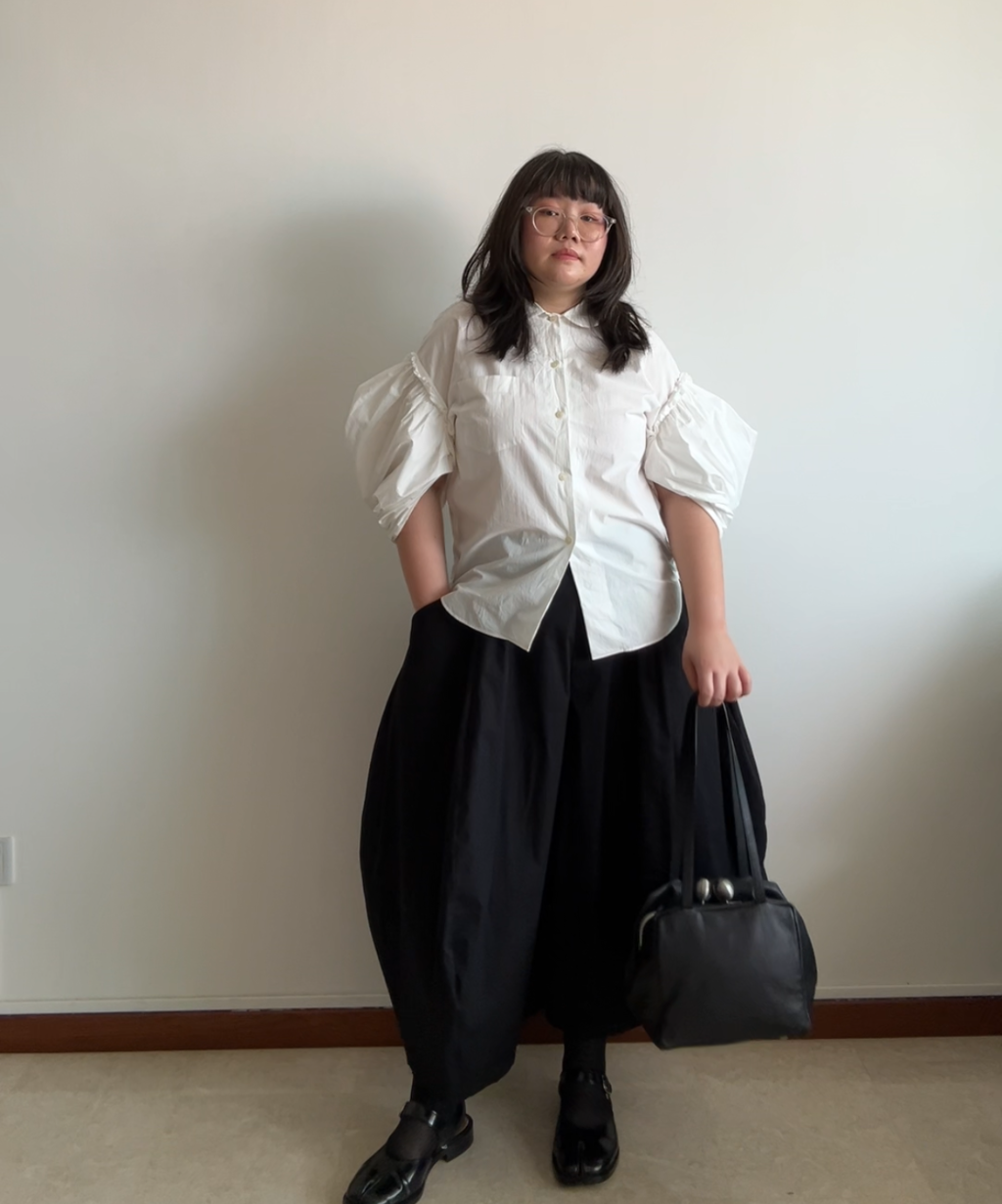 Kawa Kawa Kisslock Leather Cube Shoulder Bag