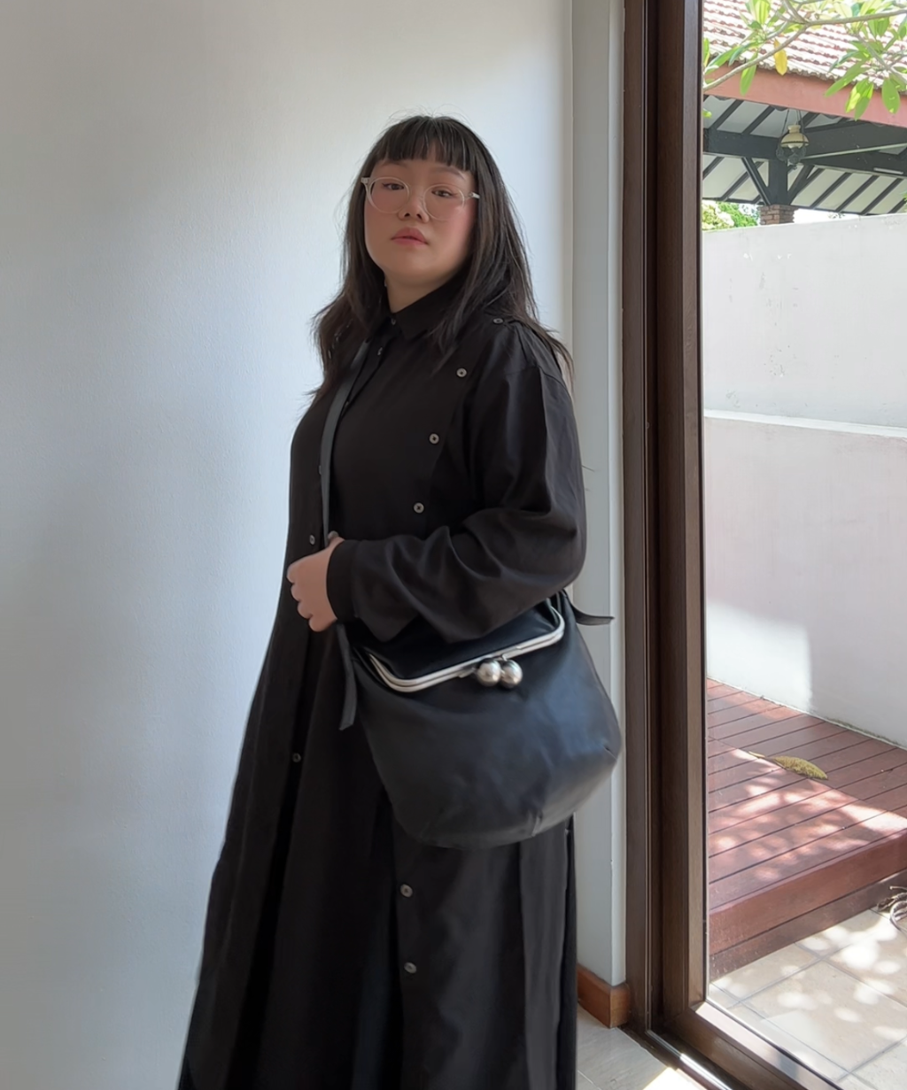 Kawa Kawa Kisslock Crossbody Leather Bag (L)