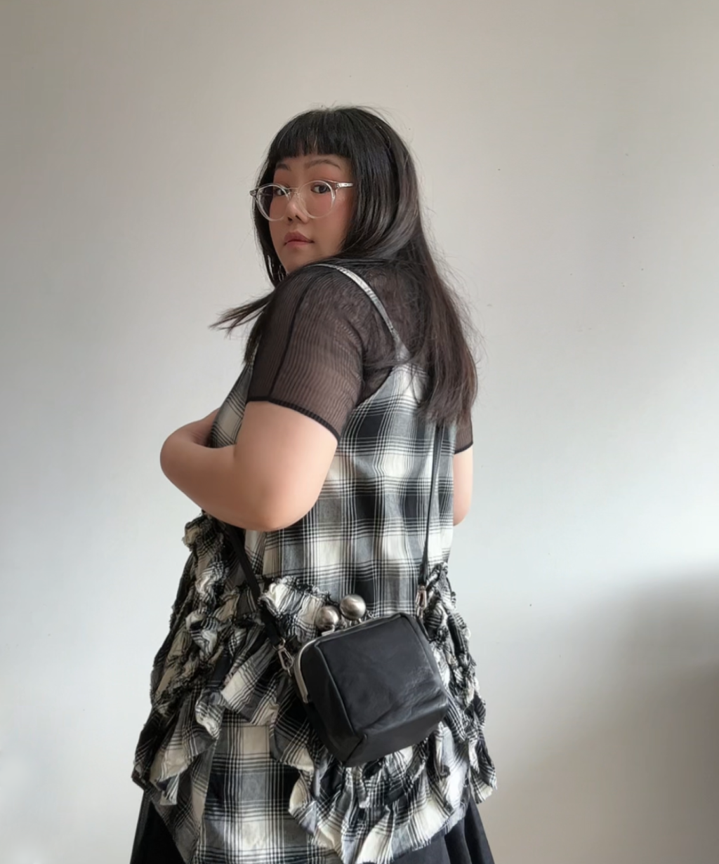 Krista Larson Plaid Frill Camisole