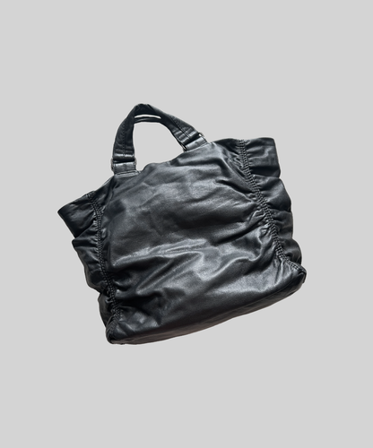 Kawa Kawa Leather Ruffle Tote