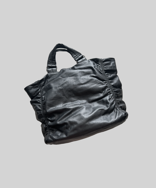 Kawa Kawa Leather Ruffle Tote
