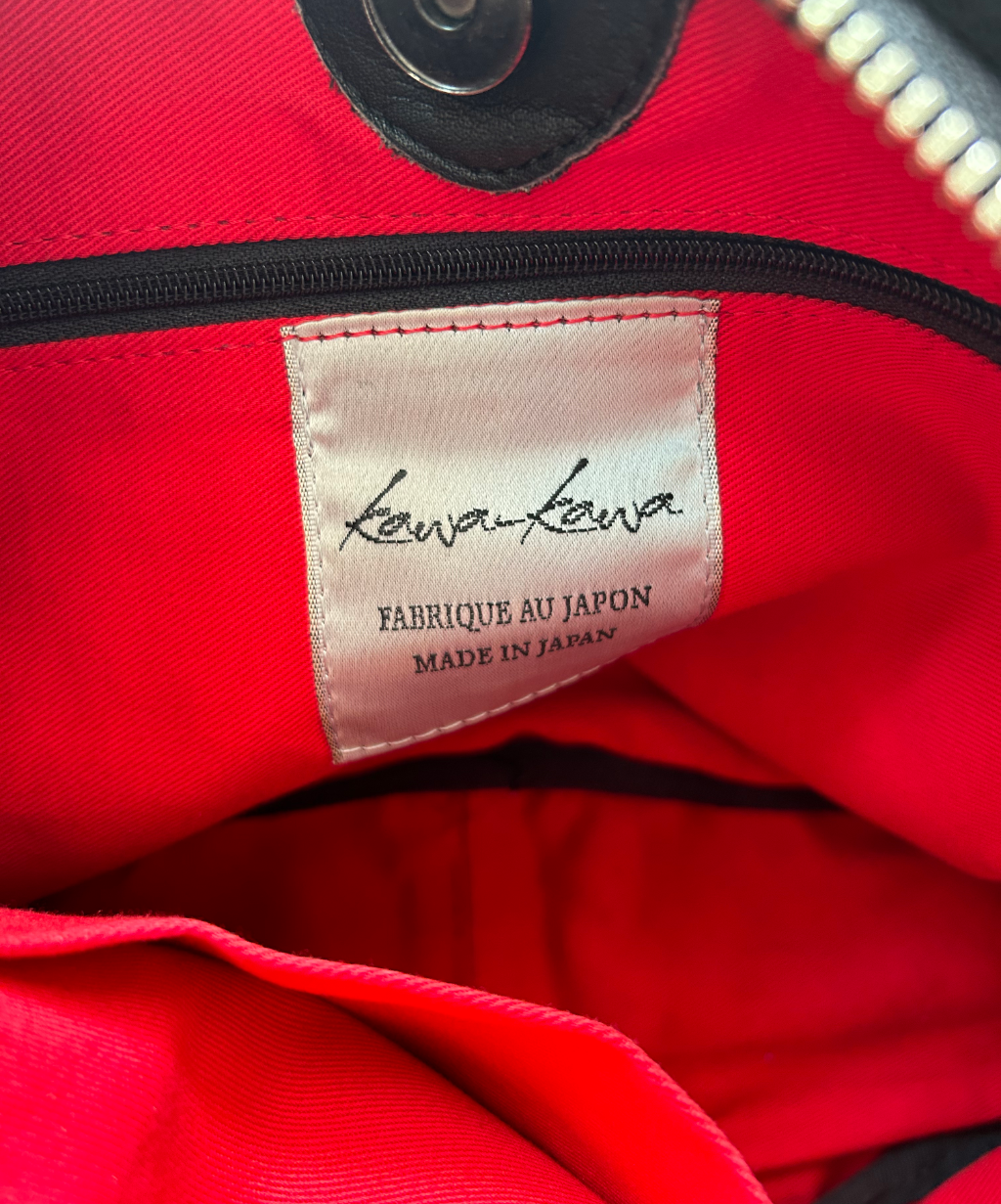 Kawa Kawa Multiple Zippers Mini Leather Boston Bag