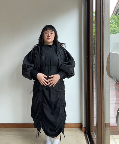 Le Phil Balloon Sleeve Cropped Parka