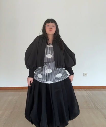 Le Phil Balloon Sleeve Cropped Parka