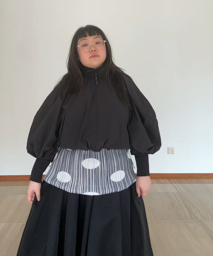 Le Phil Balloon Sleeve Cropped Parka