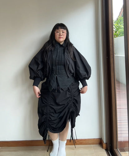 Le Phil Balloon Sleeve Cropped Parka