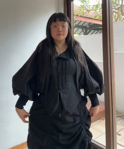 Le Phil Balloon Sleeve Cropped Parka