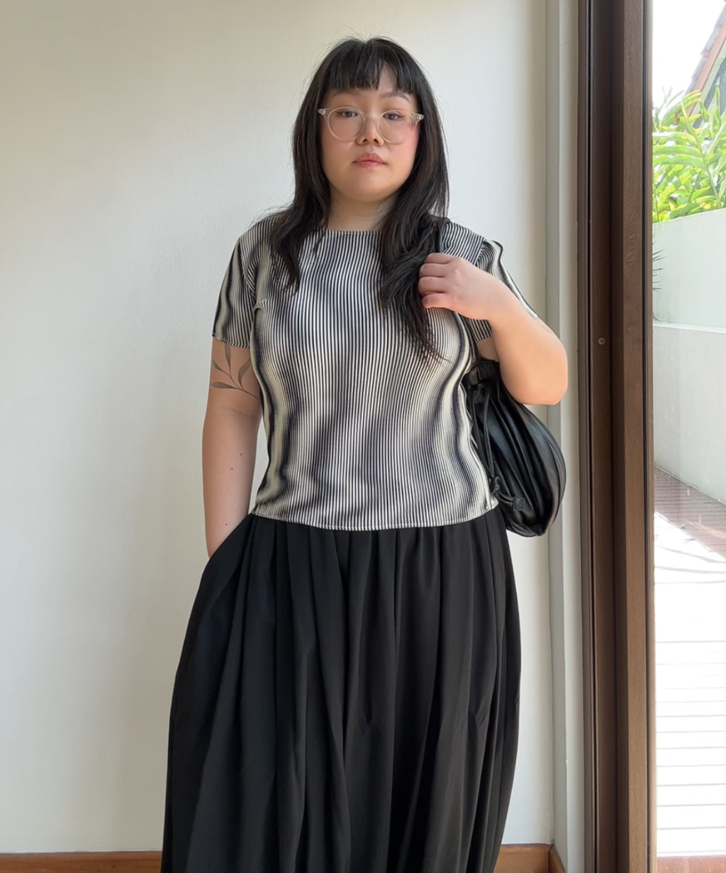 Issey Miyake Lenticular Wave Print Top