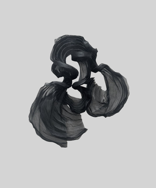 ME Issey Miyake Twisted Sheer Pleats Scarf