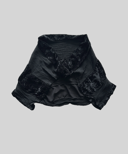 Me Issey Miyake 2-way Velvet Pleats Sheer Cardigan