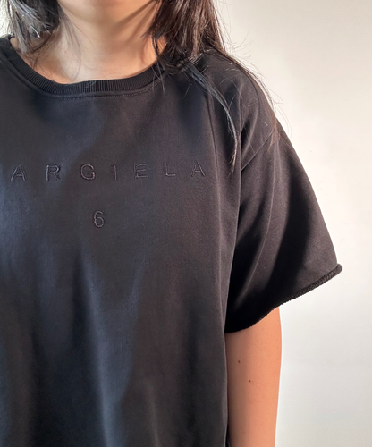 Maison Margiela MM6 Cropped Distressed Sweatshirt