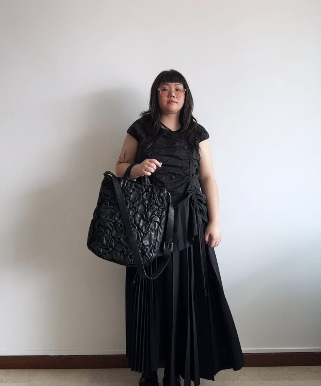 Kawa Kawa Crinkled Leather 2-way Tote