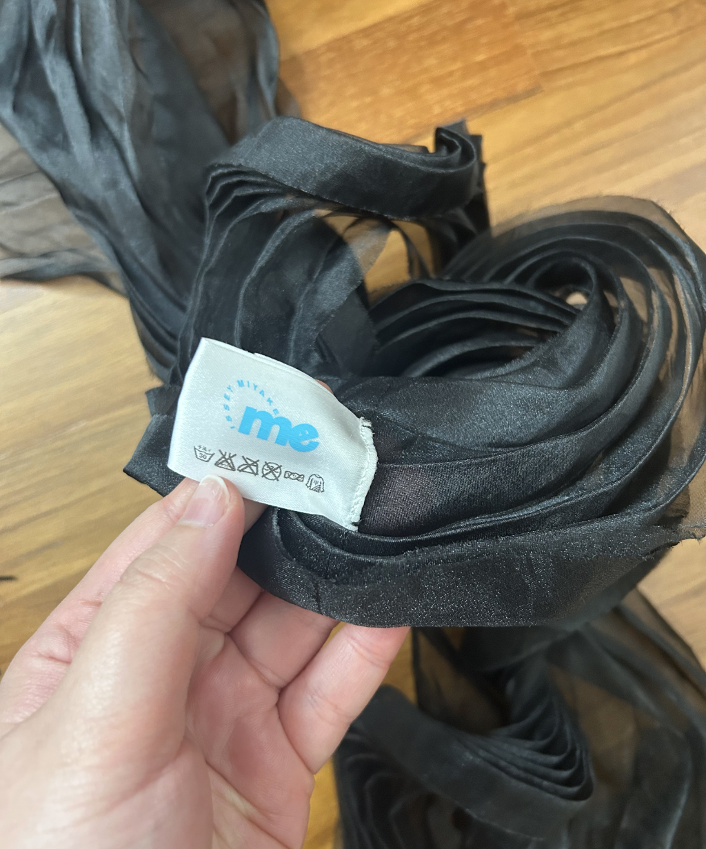 ME Issey Miyake Twisted Sheer Pleats Scarf