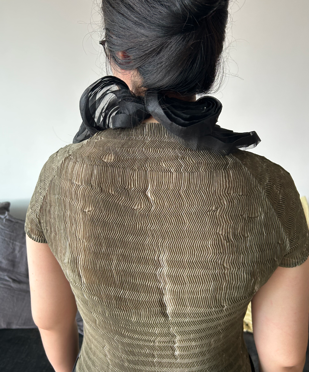 ME Issey Miyake Twisted Sheer Pleats Scarf