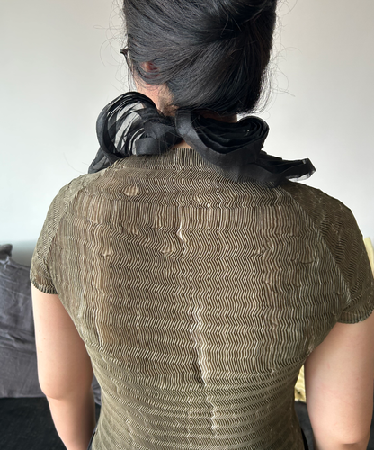 ME Issey Miyake Twisted Sheer Pleats Scarf